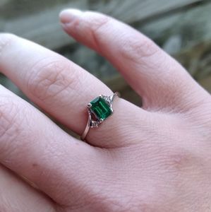 Emerald and Diamond Ring
